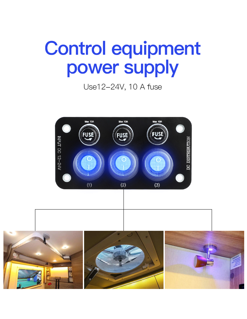 Boat rocker switch panel